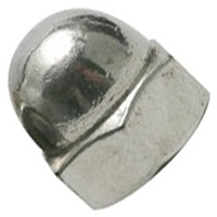 10-24 ACORN CAP NUT STEEL NICKEL PLATE